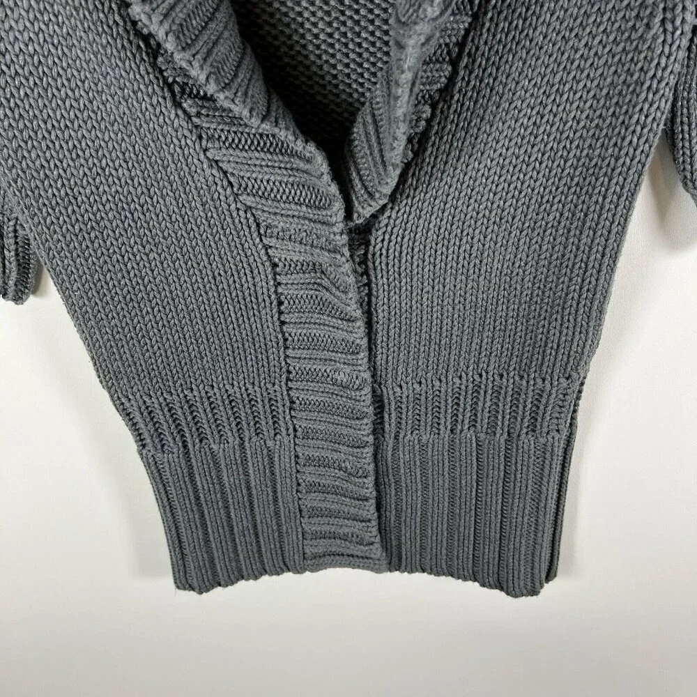 Theory Linen Blend Shawl Collar Cowl Neck Logane/Marbella Cardigan Sweater Small_4